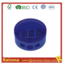 Blue Plastic Triple Hole Pencil Sharpener